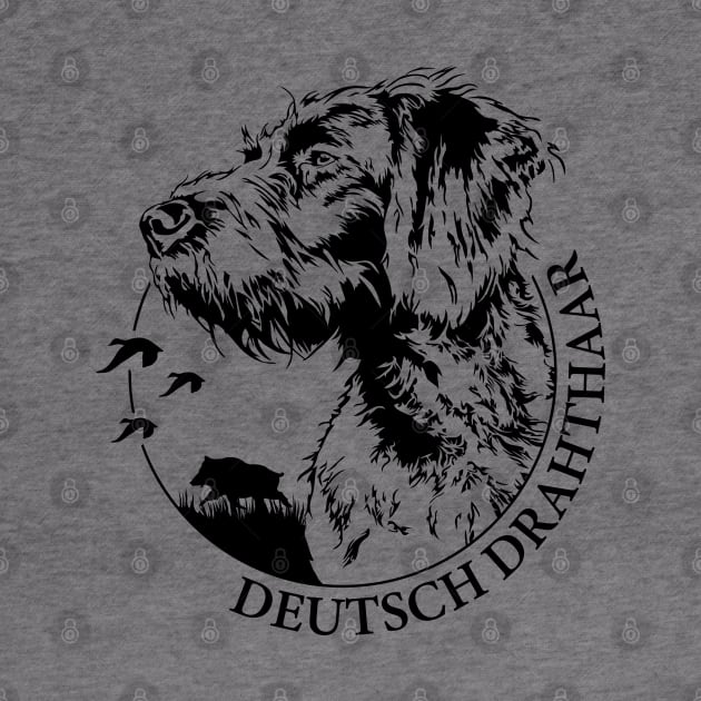 Proud Deutsch Drahthaar dog Portrait by wilsigns